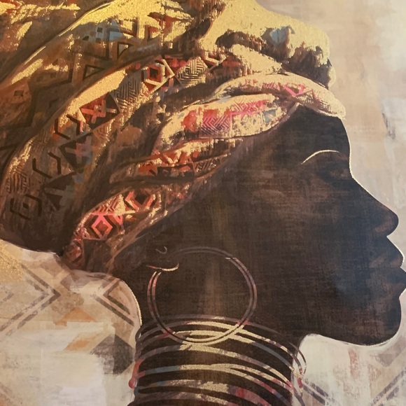 Elegant African Silhouette Wall Art Set - Brown and Cream - Picture 4 of 6